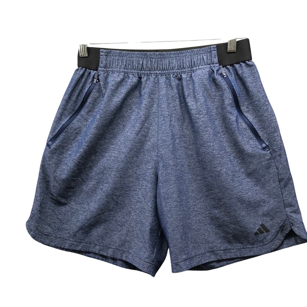 Adidas Aeroready‎ Training Shorts Mens M Blue 7'' Inseam Lightweight Zip Pockets